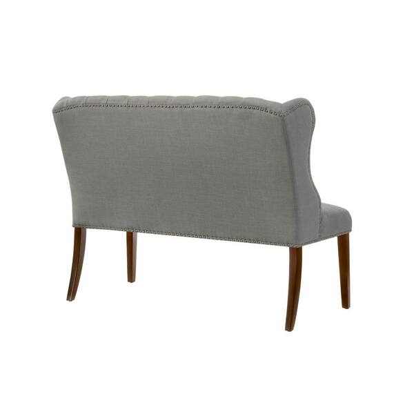 belcrest upholstered tufted wingback dining bench