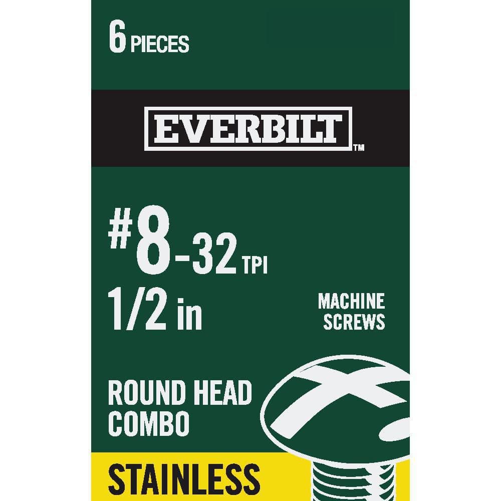 Everbilt #8-32 x 1/2 in. Stainless-Steel Socket Set Screws (2-Piece) 812068  - The Home Depot
