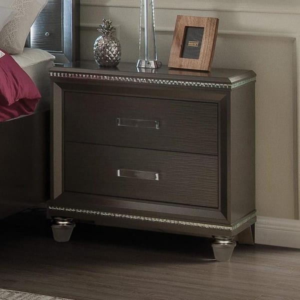 Sadie Dark Champagne 2 18 in. W Nightstand