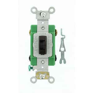 30 Amp Industrial Grade Heavy Duty Double-Pole Locking Switch, Brown