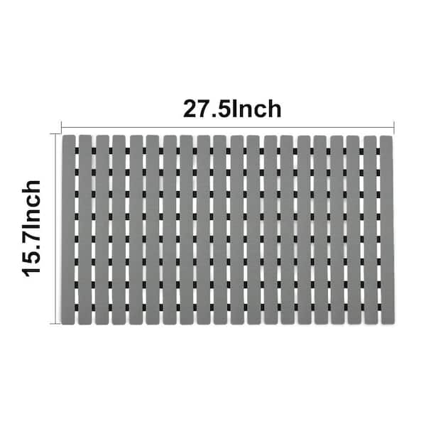 Non-Slip Shower Mat For Tub - 27.5"x15.7" Bath Mat With Suction Cups & Drain Holes, Easy To Dry & Cut - View #3