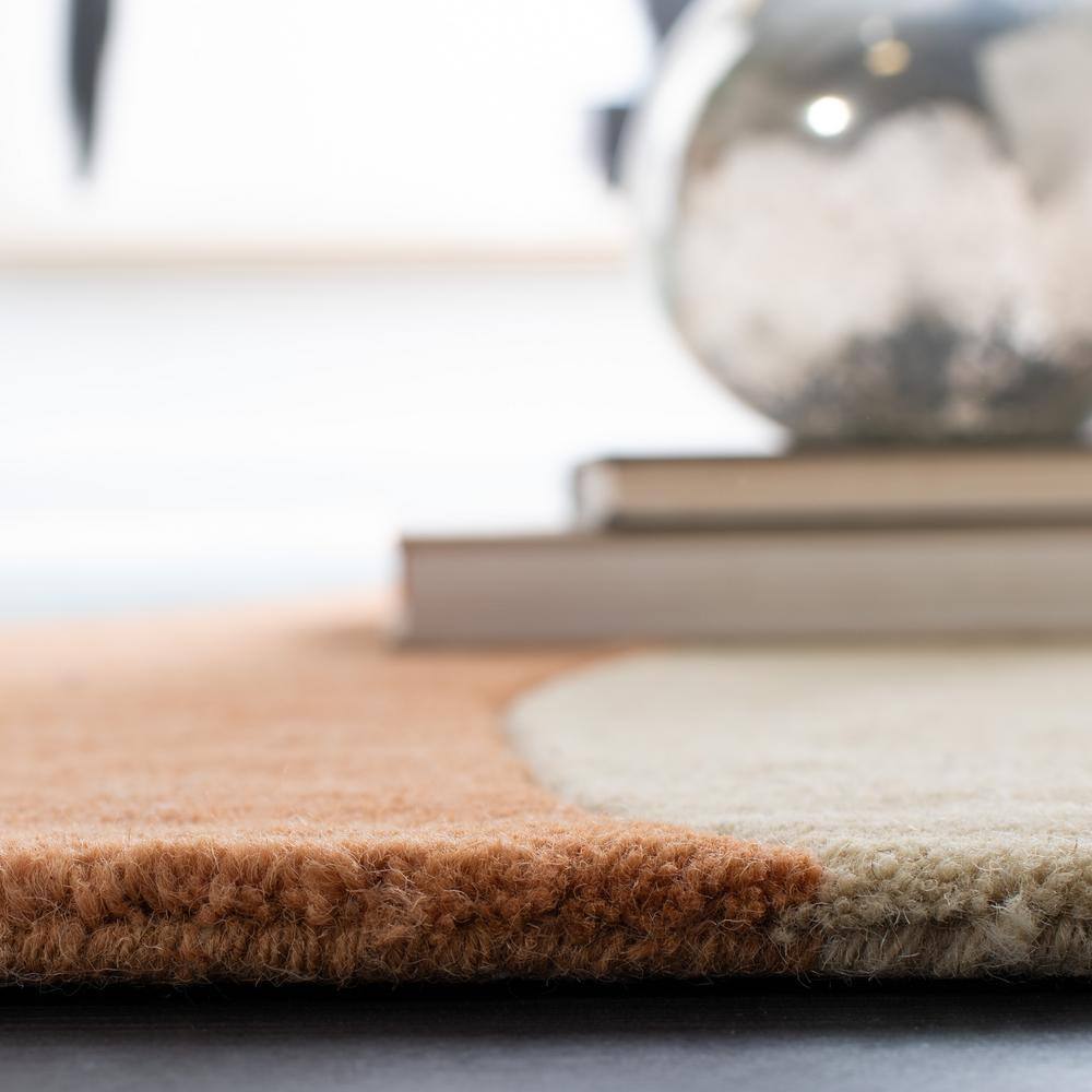 Handmade Multicolor Wool 5' x 8' Geometric Area Rug