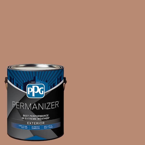 PERMANIZER 1 gal. PPG16-05 Caramel Sugar Flat Exterior Paint