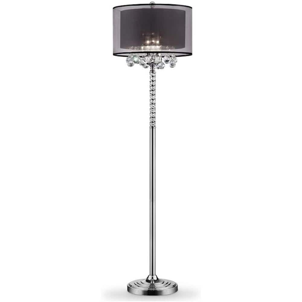 ORE International 62.5 in. Effleurer Crystal Floor Lamp K-5150FB - The Home  Depot