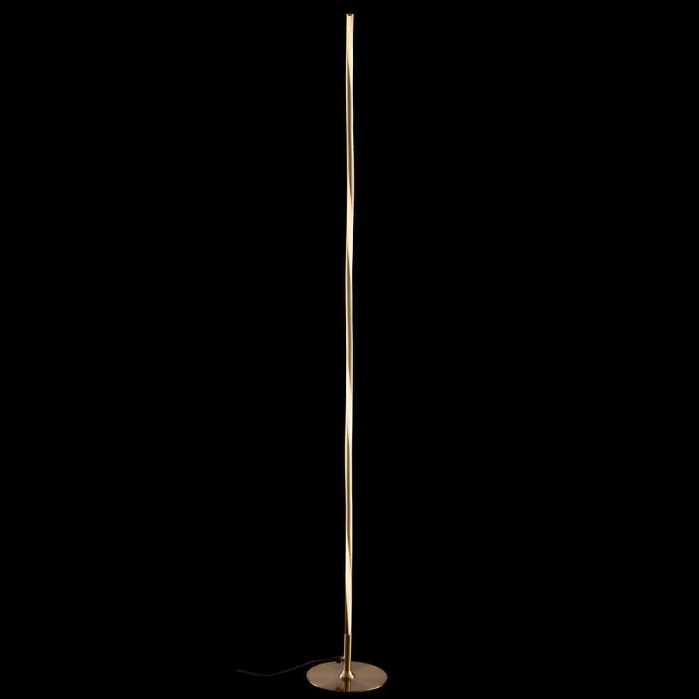 Pilar 63.75" Polished Gold Metal Arc Floor Lamp