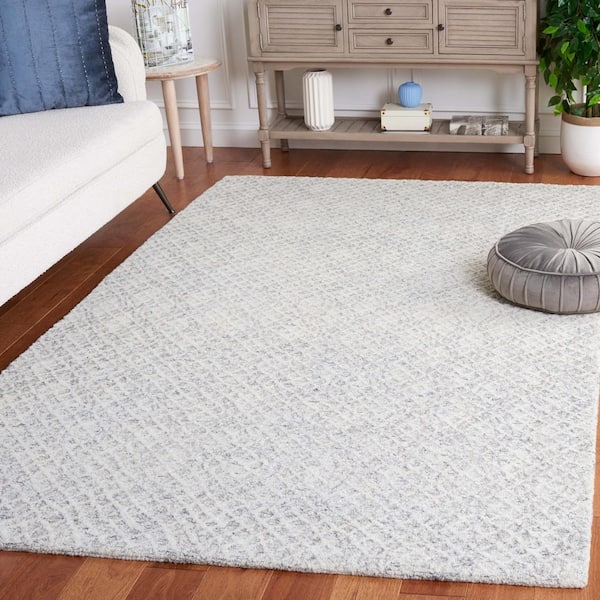 Ebony Gray/Ivory 4 ft. x 6 ft. Diamond Area Rug