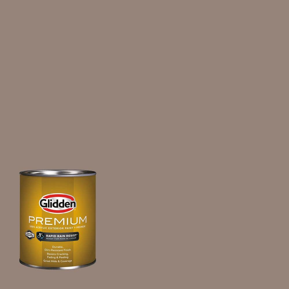 Glidden Premium 1 qt. PPG1075-5 Ranch Mink Satin Exterior Latex