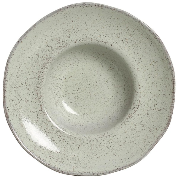 PORTO BRASIL 14.6 fl. oz. Pistache Teal Stoneware Pasta Bowl (Set of 4)