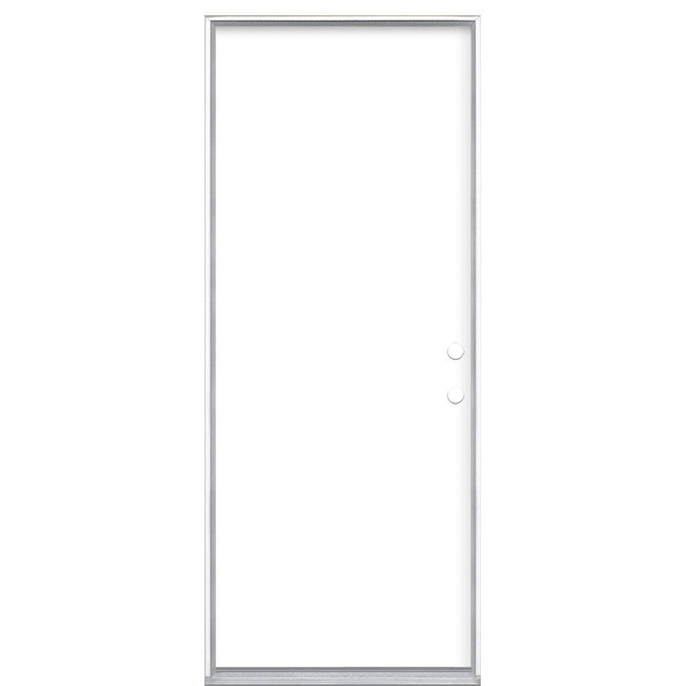 Masonite 32 in. x 80 in. Flush Left Hand Inswing Ultra White