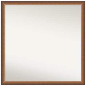 Two Tone Bronze Copper 28.25 in. x 28.25 in. Non-Beveled Modern Square Wood Framed Bathroom Wall Mirror in Bronze