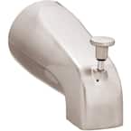5-1/4 in. Front Diverter Tub Spout with Front IPS Connection in Satin Nickel