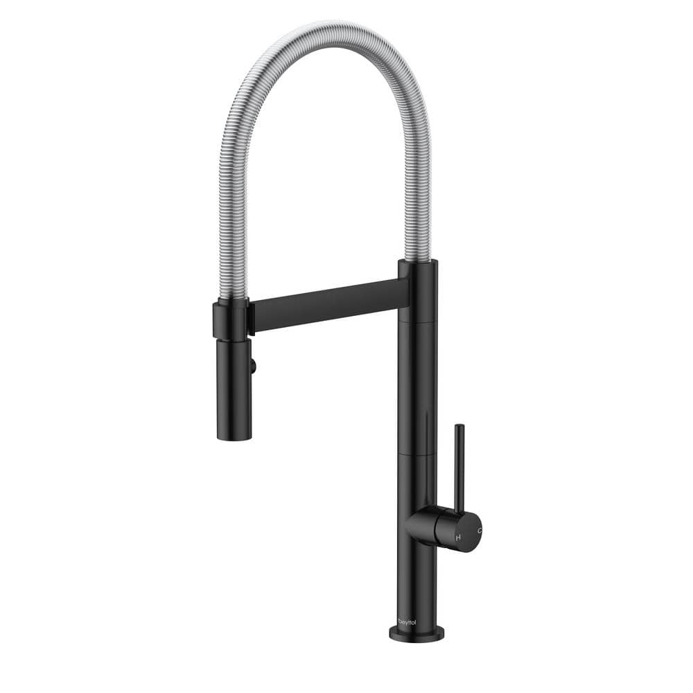 Viki Single Handle 1.8 GPM Pull Out Sprayer Kitchen Faucet with Hotcold Wat