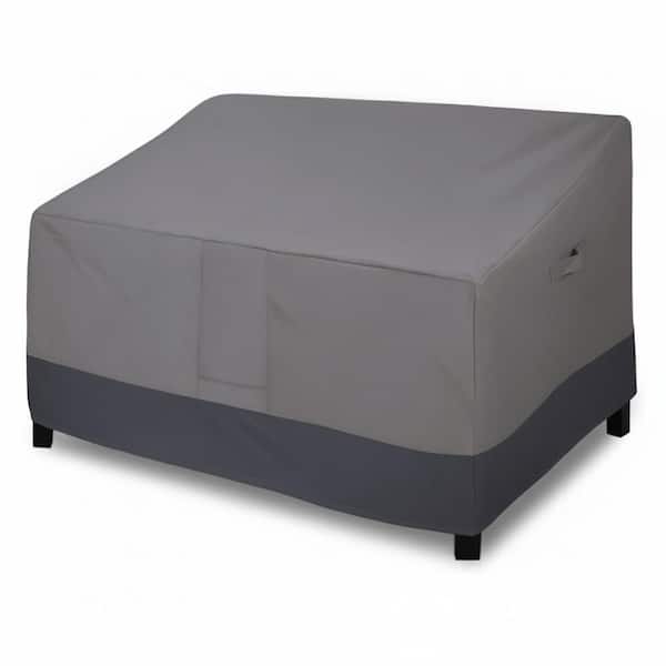 80 in. W x 37 in. D x 33 in. H Gray/Dark Gray Waterproof Outdoor Couch Cover