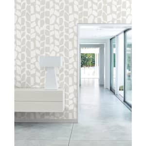 60.75 sq.ft. Cream Primitive Vines Wallpaper