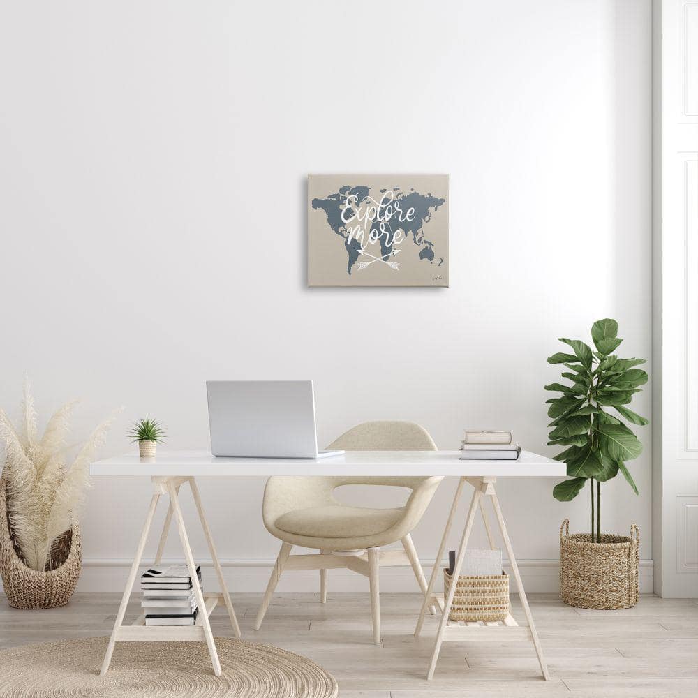 Explore More Beige and Blue Canvas Motivational Wall Art
