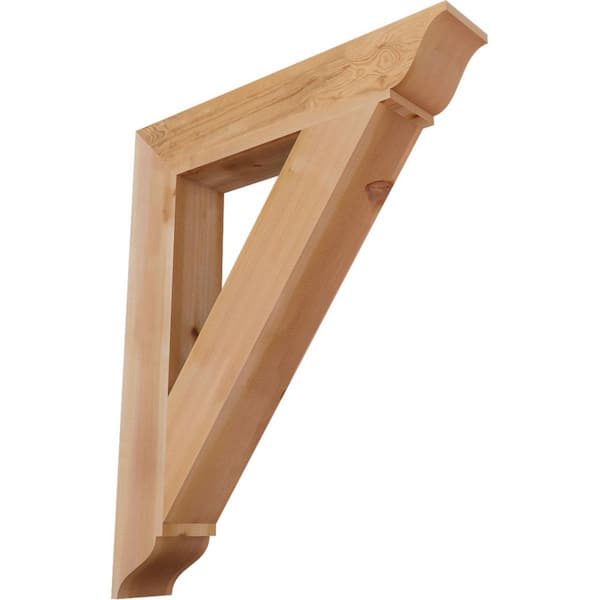 Ekena Millwork 5.5 in. x 42 in. x 34 in. Western Red Cedar Traditional Smooth Bracket