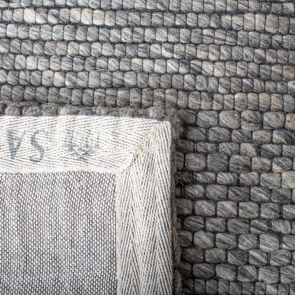 Marbella 4' x 6' Gray Wool and Synthetic Flat Woven Rug
