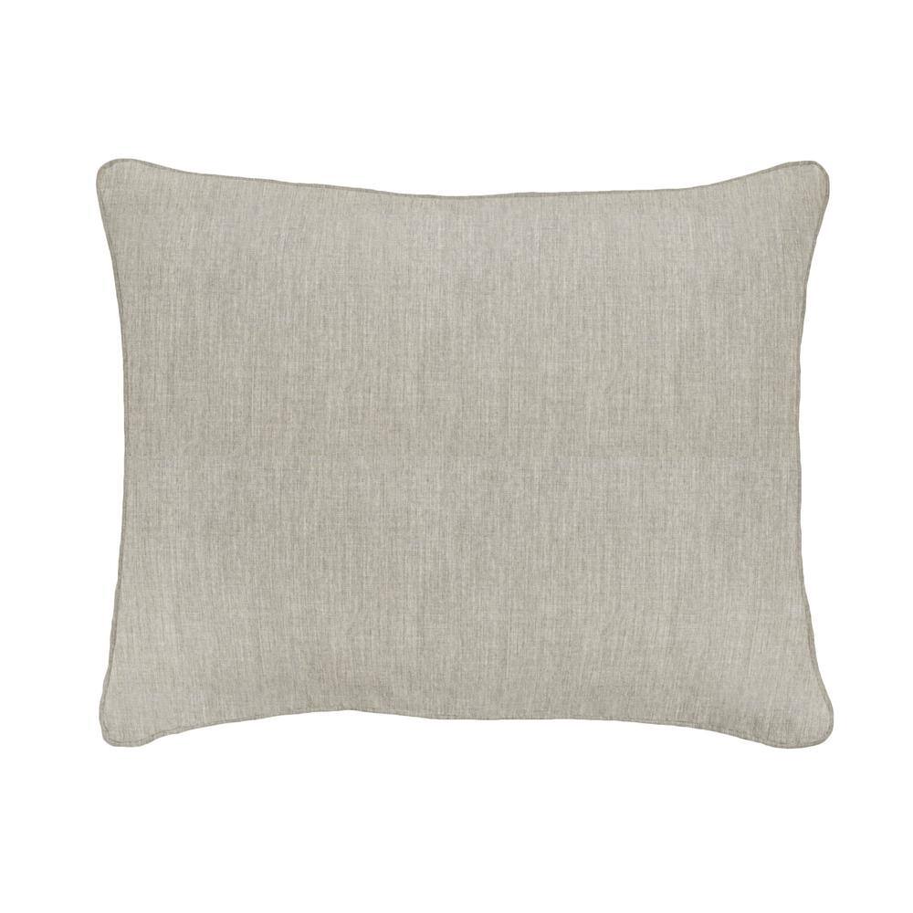 Sunbrella Canvas Granite Outdoor Corded Throw Pillows (2-Pack)
