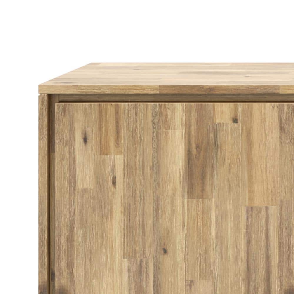 Lowry Golden Wheat Solid Acacia and Metal Industrial Sideboard Buffet