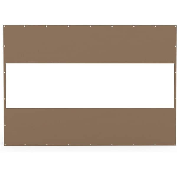 Brown 7'H x 10'W Heavy Duty Outdoor Clear Panel Curtain, 18 oz Waterproof PVC, Weather Resistant & Tearproof