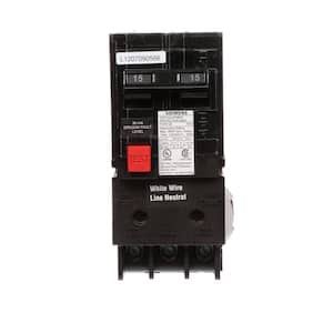 15 Amp Double Pole Type QE Ground Fault Equipment Protection Circuit Breaker