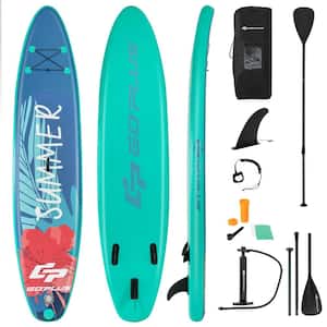 10.5ft Inflatable Stand Up Paddle Board W/Backpack Leash Aluminum Paddle