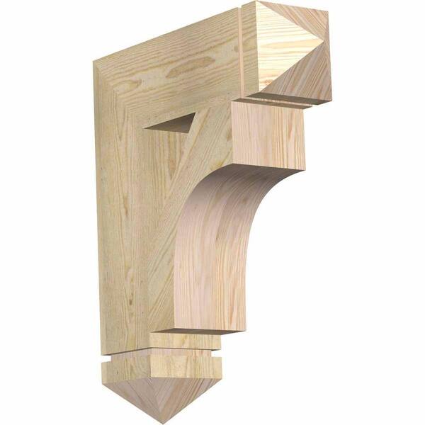 Ekena Millwork 6 in. x 26 in. x 22 in. Douglas Fir Westlake Arts and Crafts Rough Sawn Bracket