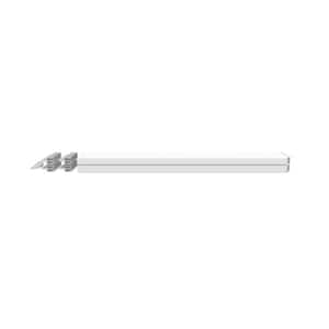 Transform Satin White Resalite Square Stair Balusters with Baluster Connectors for 36 in. Rail Height (10-Pieces/Pack)