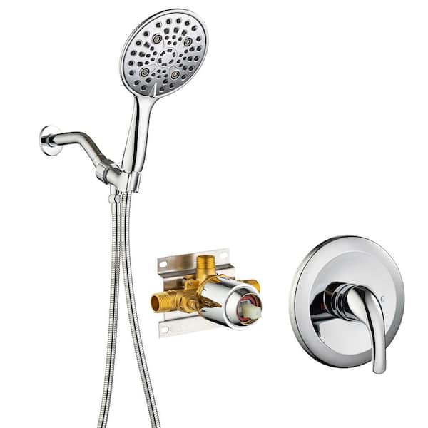 GIVING TREE Single-Handle 6-Spray Handheld Shower Faucet in Chrome (Valve Included)