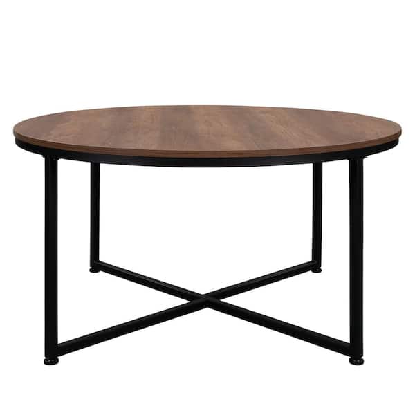 Unbranded Brown Round Metal Coffee Table