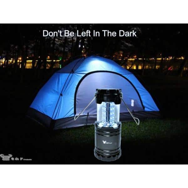 G & F Products Water Resistant Portable Ultra Bright LED Lantern Flashlight  for Hiking, Camping, Blackouts in Black (Pack of 2) 13020 - The Home Depot