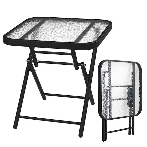 18in. Metal Square Patio Folding Side Table