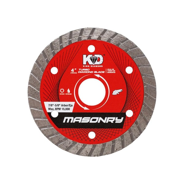 4 in. Masonry Material Cutting Turbo Rim Diamond Blade
