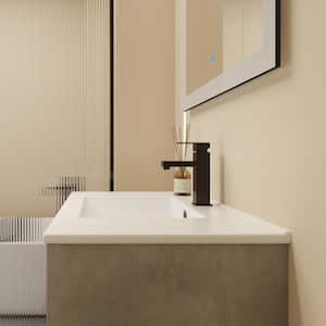 30 in. W x 18.3 in. D x 35 in. H Single Sink Freestanding Bath Vanity in Gray with White Ceramic Top