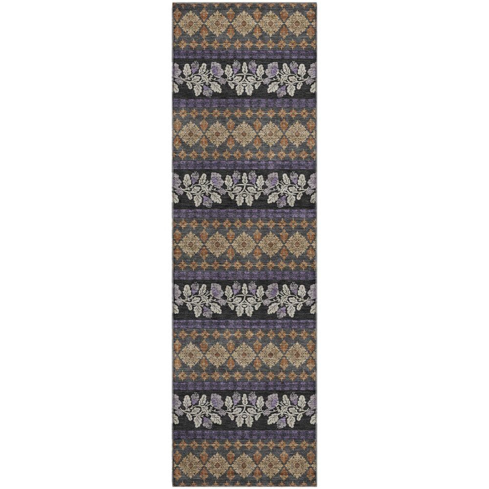 Mayfield Premium Machine Washable Abstract AMF2465 Plum 2 ft. x 7 ft. Runner Rug price history on PriceWatchPro