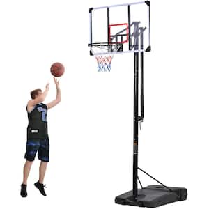 7.5-10 ft. Height Adjustment 44 in. Backboard Portable Basketball Hoop and Goal with Vertical Jump Measurement