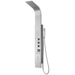 Malibu 2-Jet Shower System with Handheld Shower in Brushed Stainless Steel