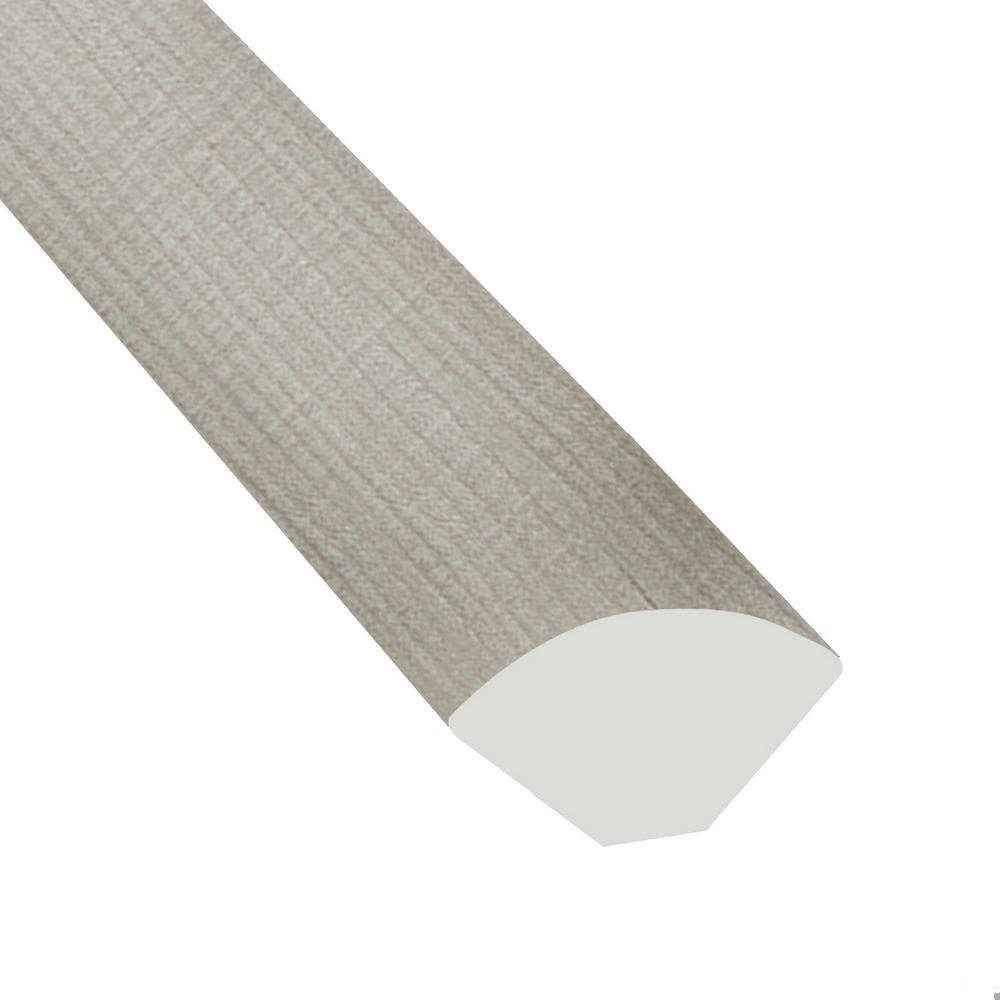 Whitmore White Luxury Vinyl Quarter Round Molding, 94" Length