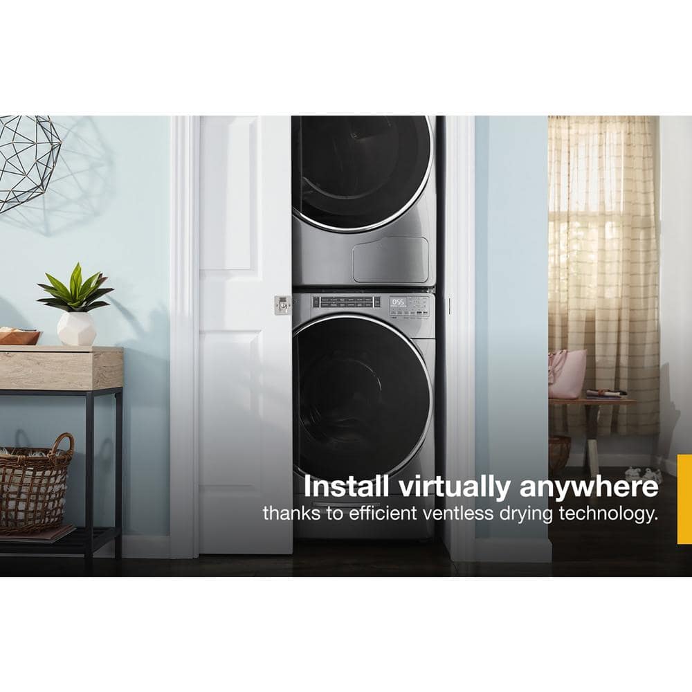 Chrome Shadow 7.4 cu. ft. Stackable Front Load Electric Dryer with Stainless Steel Drum