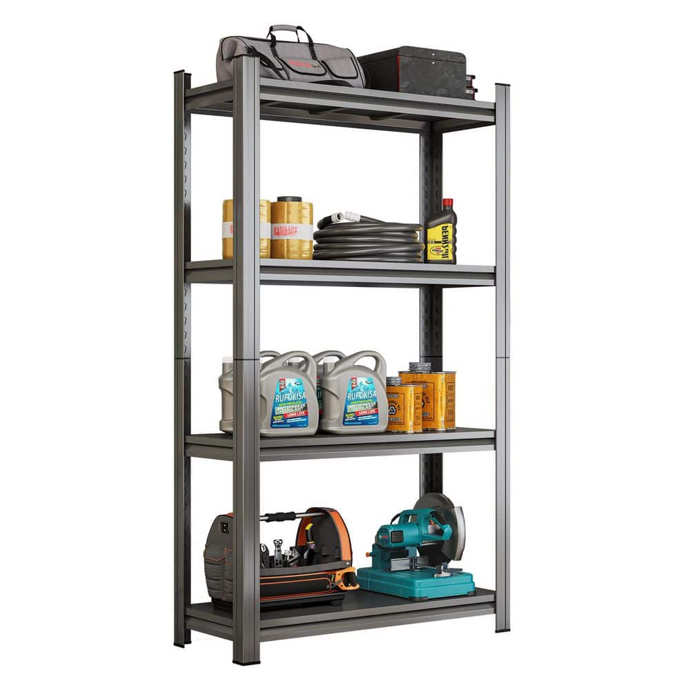 31.5 in. W x 59.05 in. H Shed Shelving 4 Tier Adjustable Storage