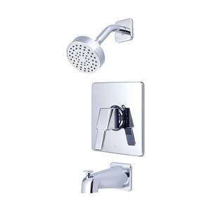 i3 1-Handle Wall Mount Tub and Shower Faucet Trim Kit in Polished Chrome (Valve not Included)
