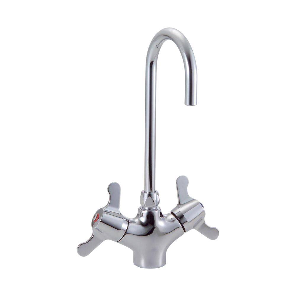 Delta Commercial Single Hole 2-Handle Bathroom Faucet in Chrome, Grey -  25C3877