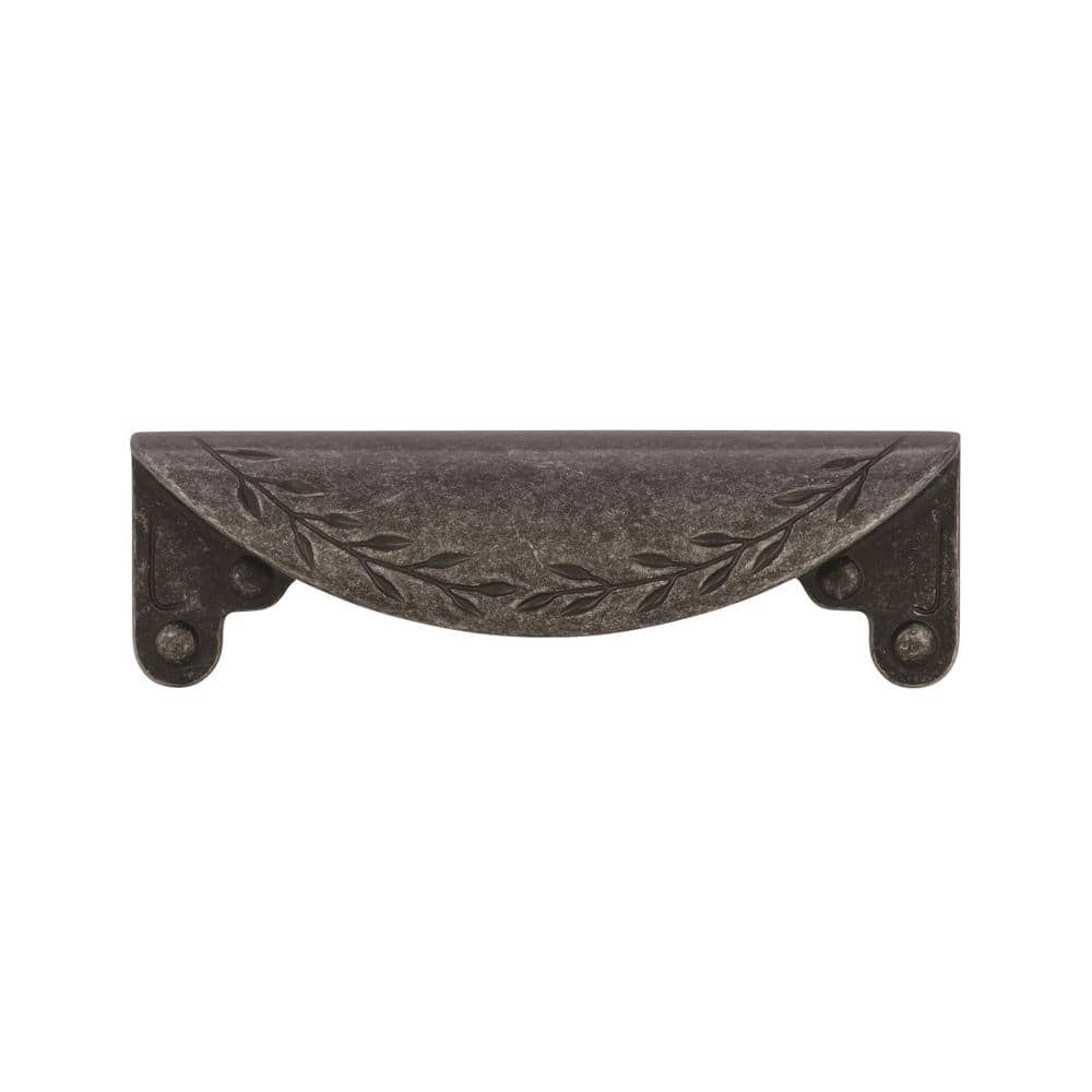 Wrought Iron Dark 3-Inch Nature's Splendor Cup Pull