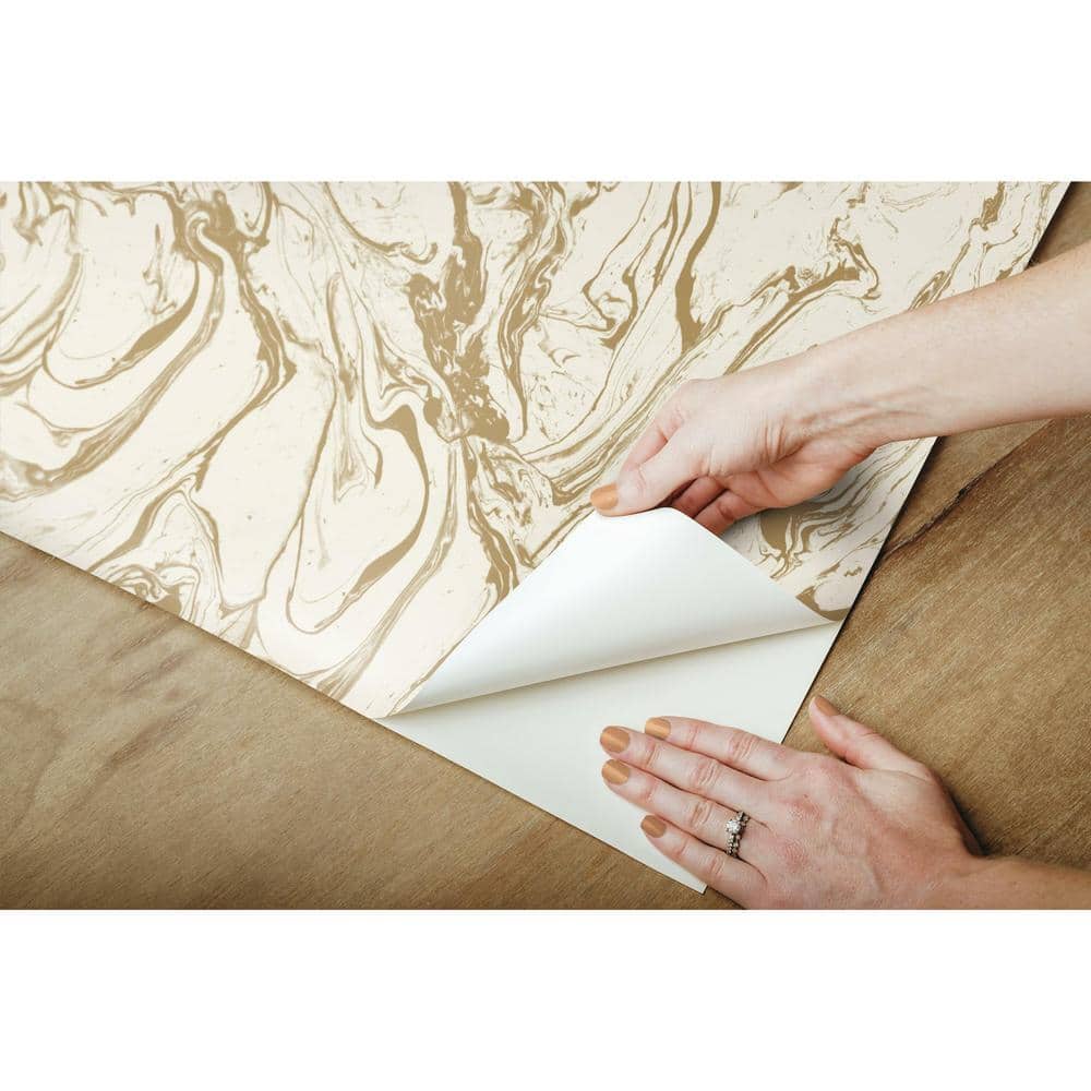Gold Marble Peel and Stick Vinyl Wallpaper