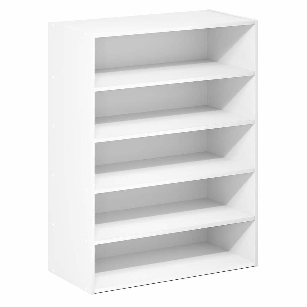 Furinno 31.5 in. H 15-Pair Black Dark Oak Wood Shoe Rack 25005WHD