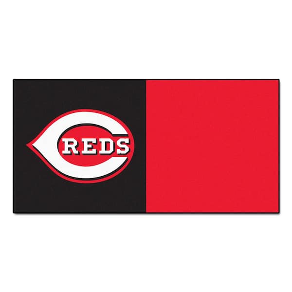 FANMATS Cincinnati Reds Red Residential 18 in. x 18 Peel and Stick Carpet Tile (20 Tiles/Case) 45 sq. ft.