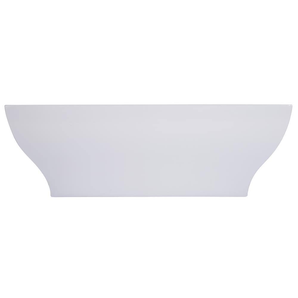 67'' White Acrylic Freestanding Soaking Bathtub
