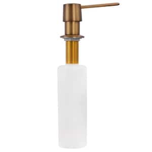 Heavy-Duty Kitchen Sink Deck Mount Liquid Soap/Lotion Dispenser with Refillable 12 Oz. Bottle, Champagne Bronze