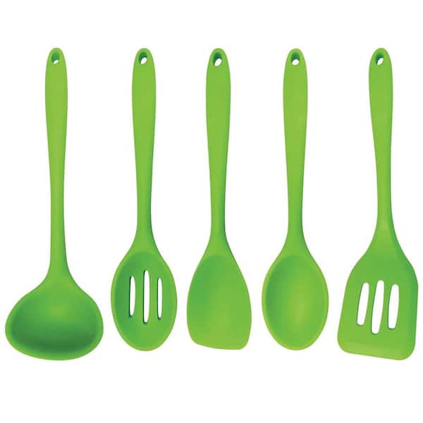 Better Houseware Green 5-Piece Silicone Cooking Utensils