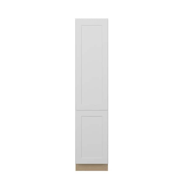 Norfolk Shaker 18 in. W x 84 in. H x 21 in. D in Painted White Plywood Assembled Bath Linen Cabinet